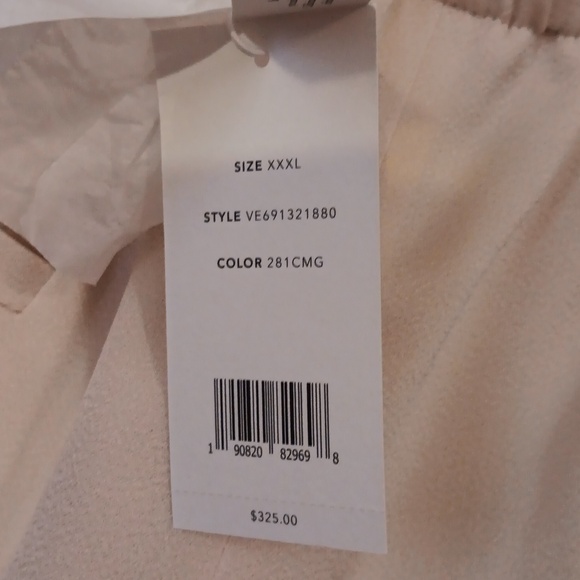 Vince Cream Trousers with Relaxed Fit and Elastic Waistband - Picture 4 of 5